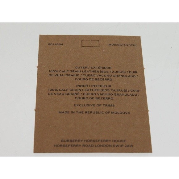 $480 BURBERRY LARK BLACK GRAINED LEATHER GOLD TB LOGO COMPACT TRIFOLD WALLET - Picture 14 of 15